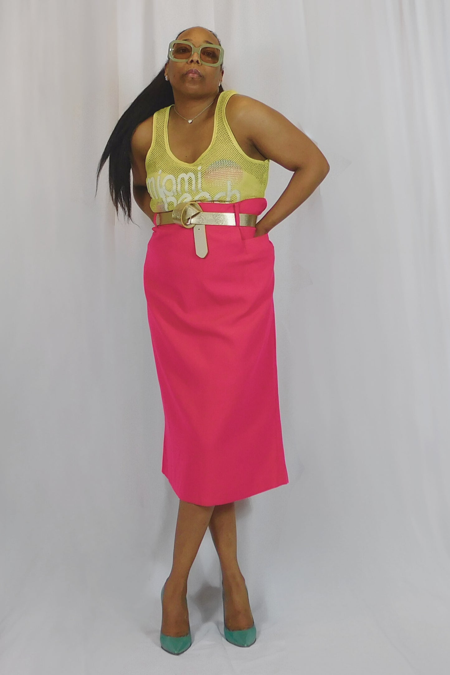 Pretty In Pink Large Pocket Skirt