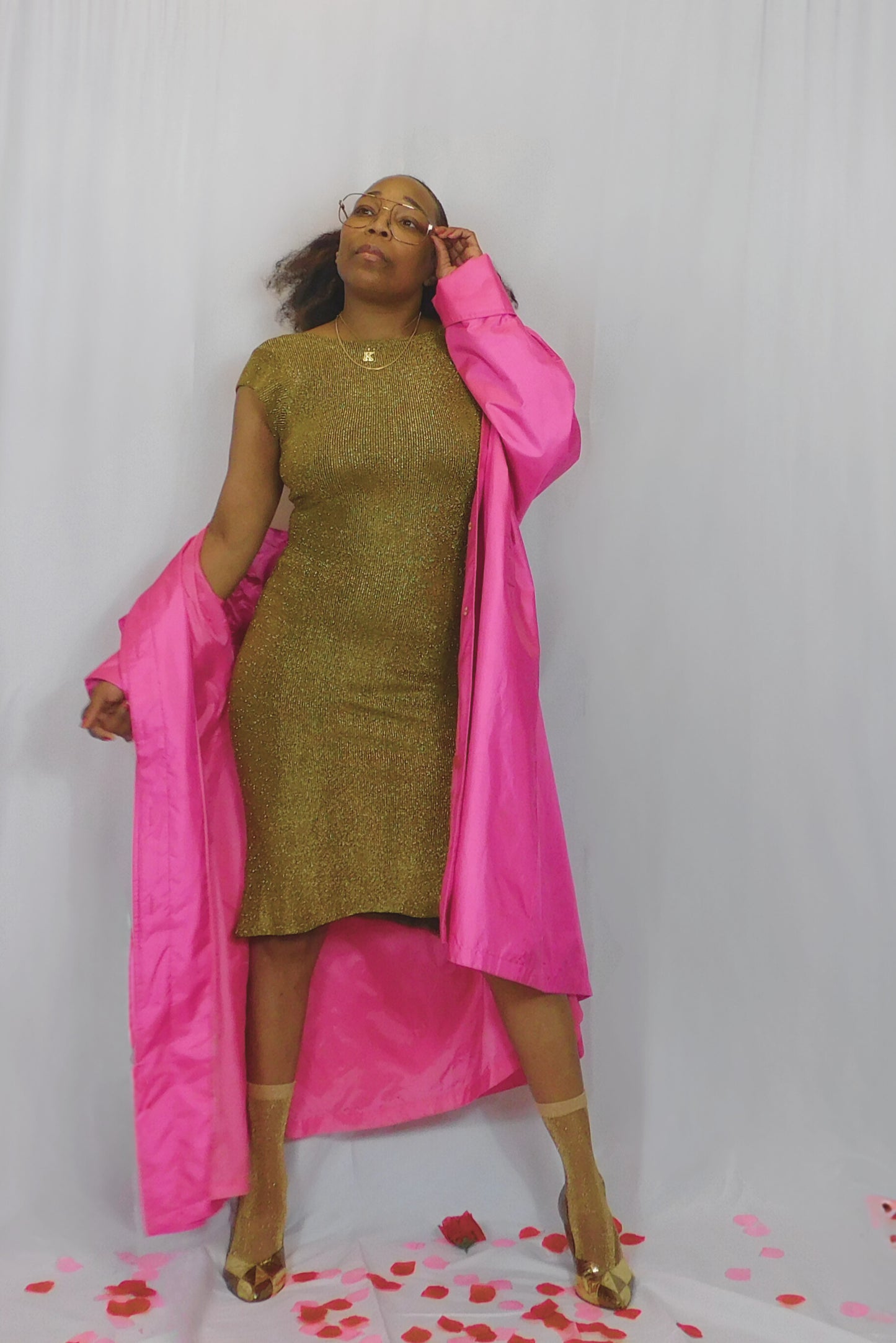I'm The Prize Tracy! Metallic Gold Bodycon Dress