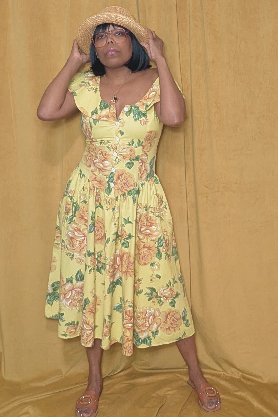 Romantic Summer Dream Country Romance Dyed Floral Dress
