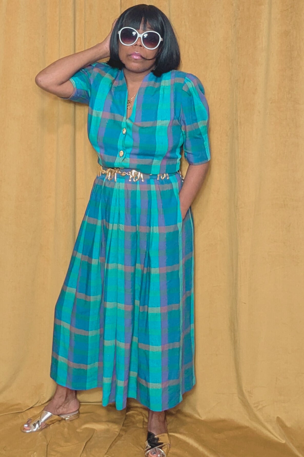 I'm A Statement Plaid Skirt Set