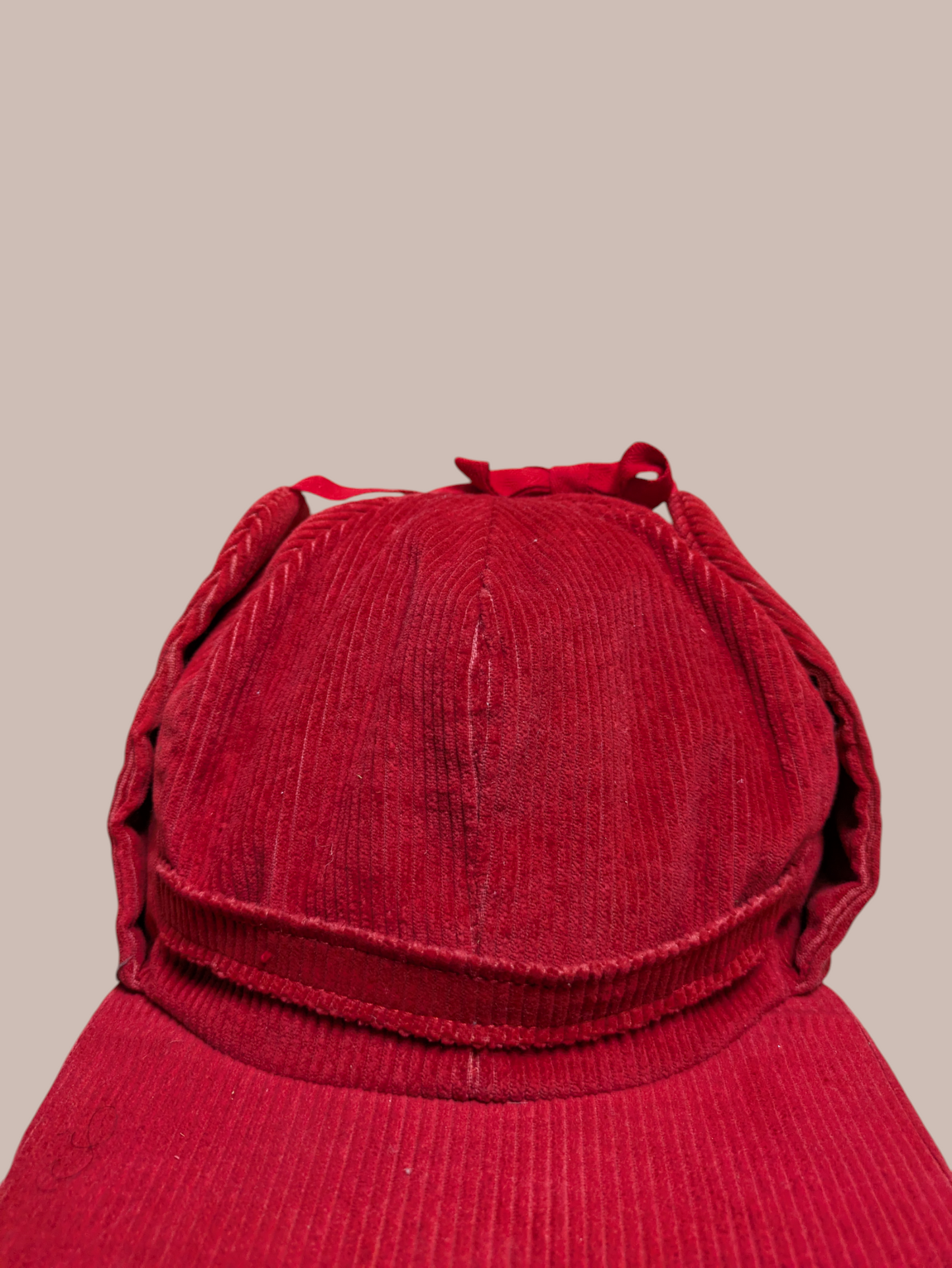 Goorines Bro Cap Millinery Red Corduroy Hat w/ Ear Flap