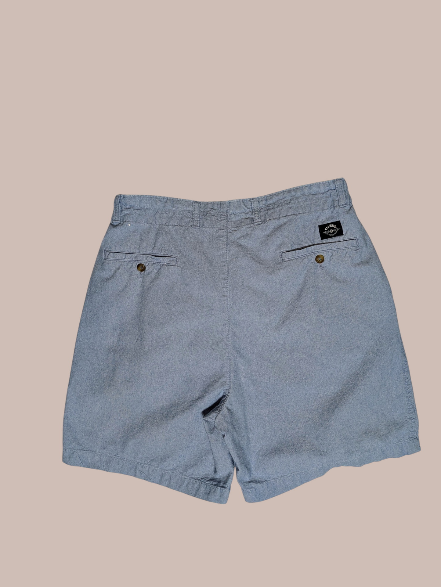 Flyers by Royal Palms Chambray Pleaded Front Shorts