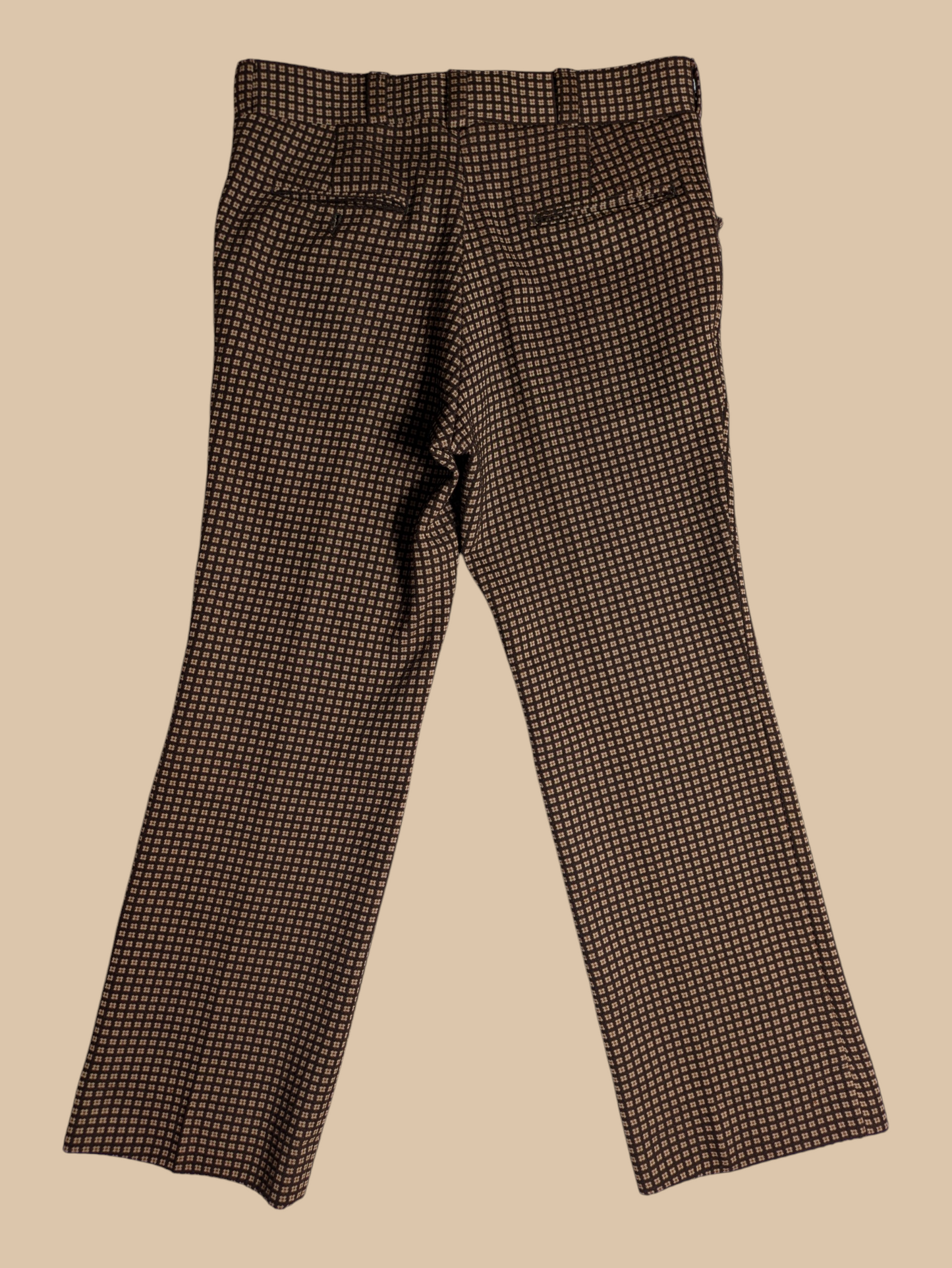 70s Asher Brown Printed Golf Pants