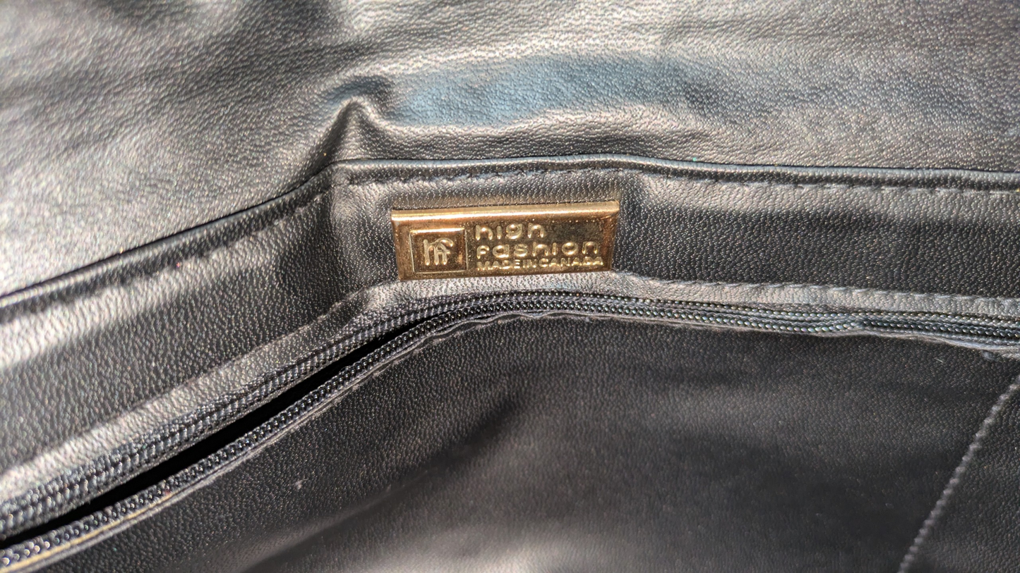 80s High Fashion Fendi Inspired Shoulder Bag