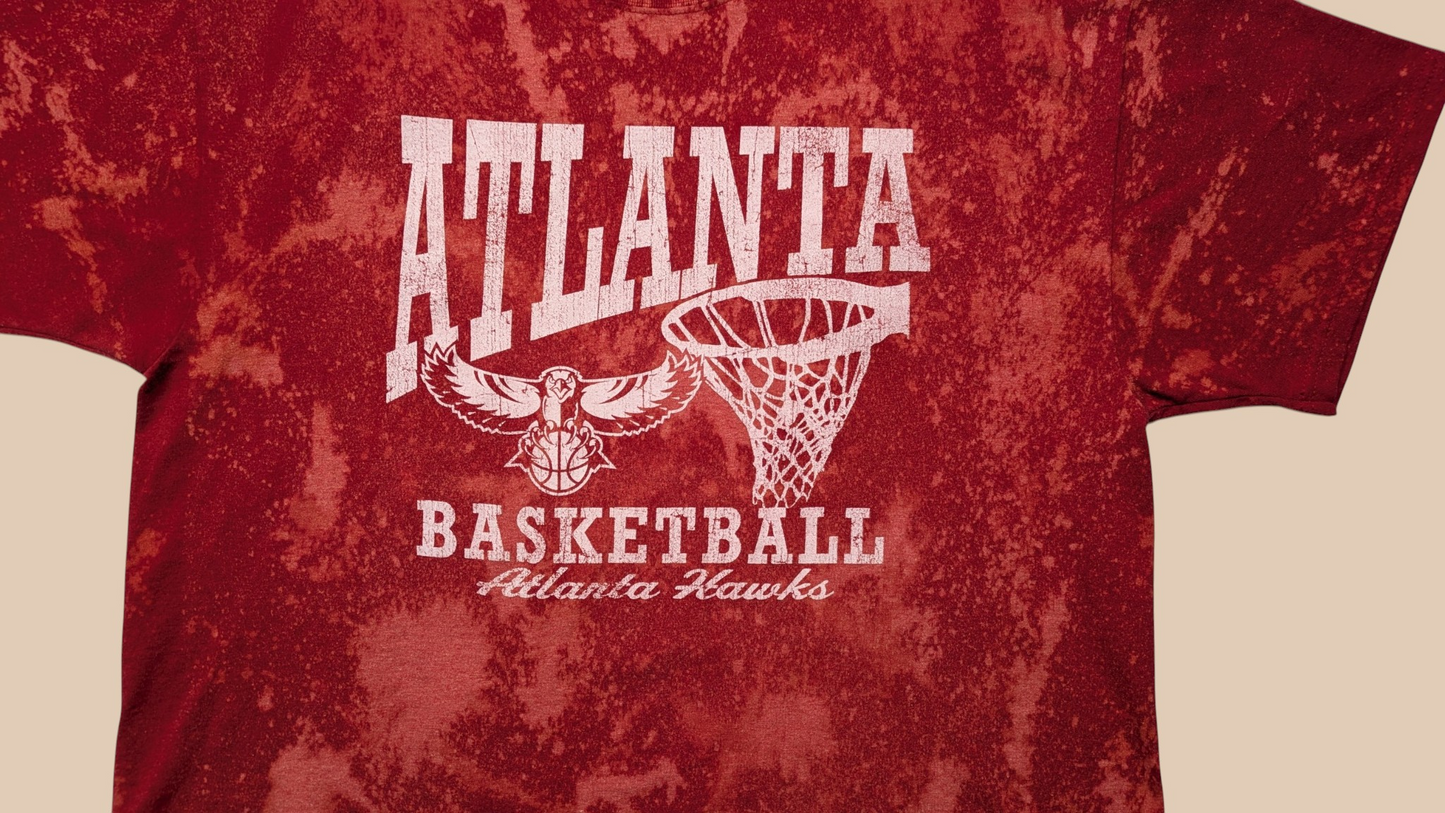 Atlanta Hawks Acid-wash Graphic Tee