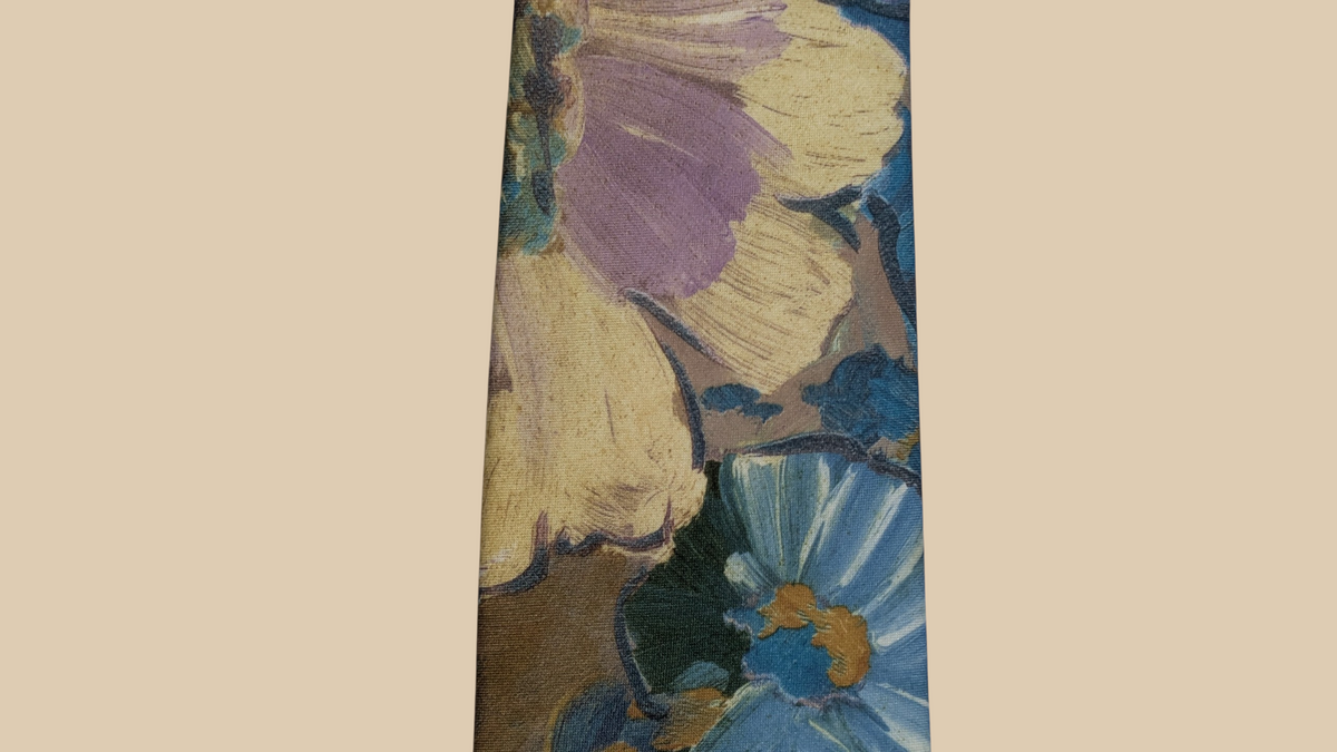 80s Floral Silk Necktie