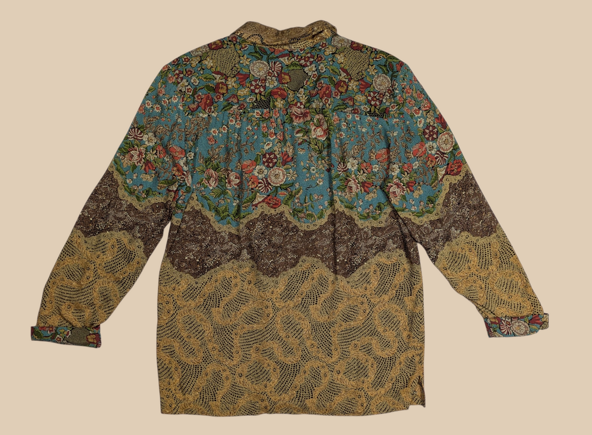 80s CL Carole Little Petite Mixed Pattern Blazer