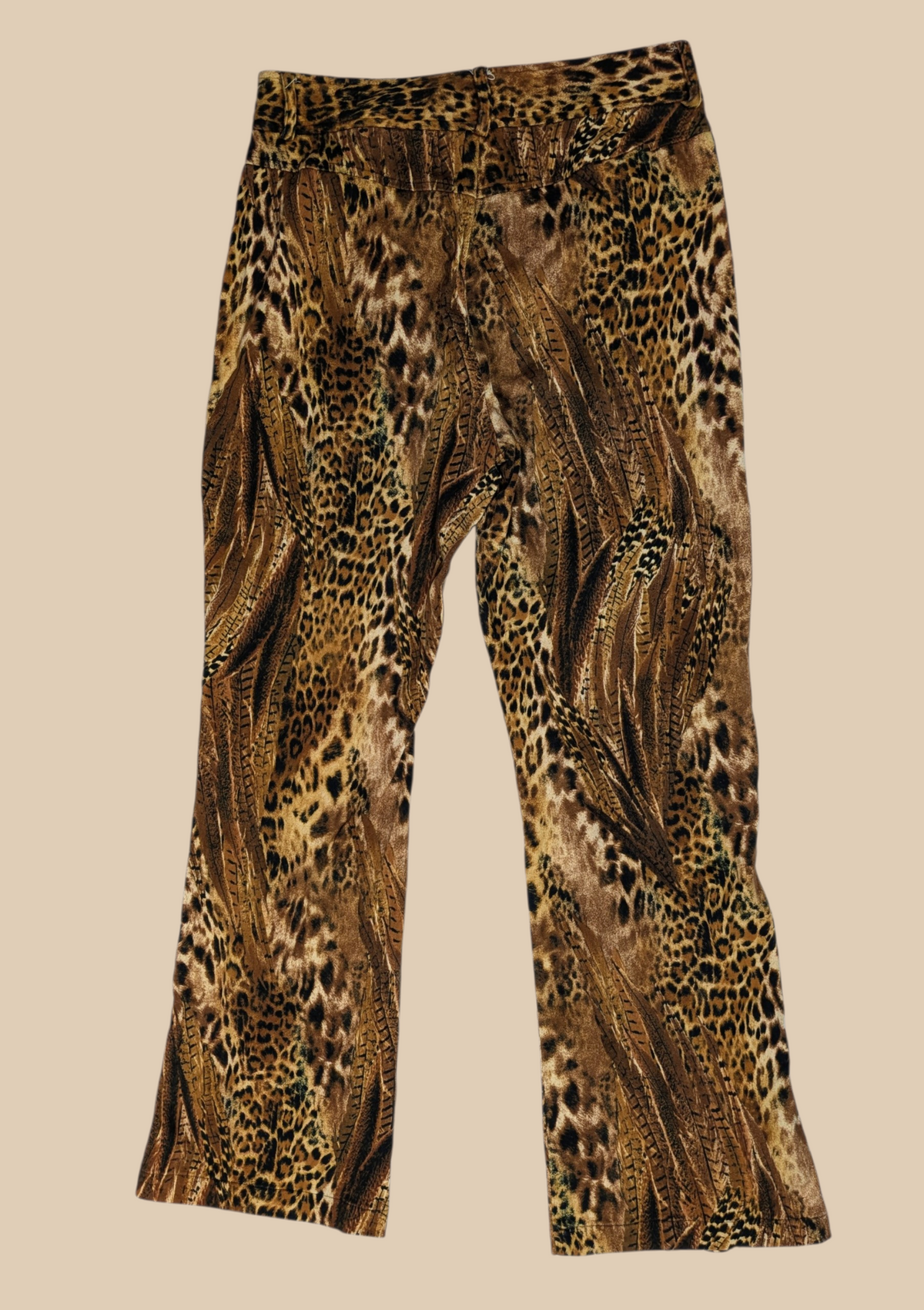 90s Bentley Arbuckle Animal Print Flare Pants