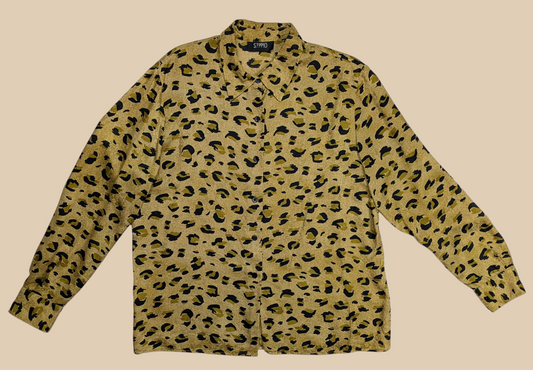 90s Studio 3000 Animal Print Blouse