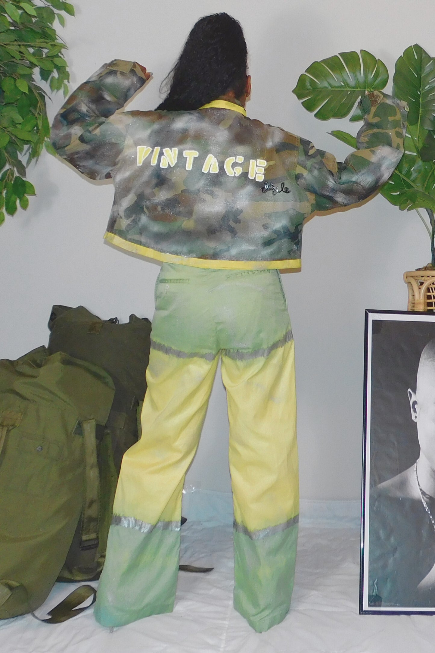 SOLDIER OF FORCE Starburst Lemon/Lime Ombre Wide Leg Pant