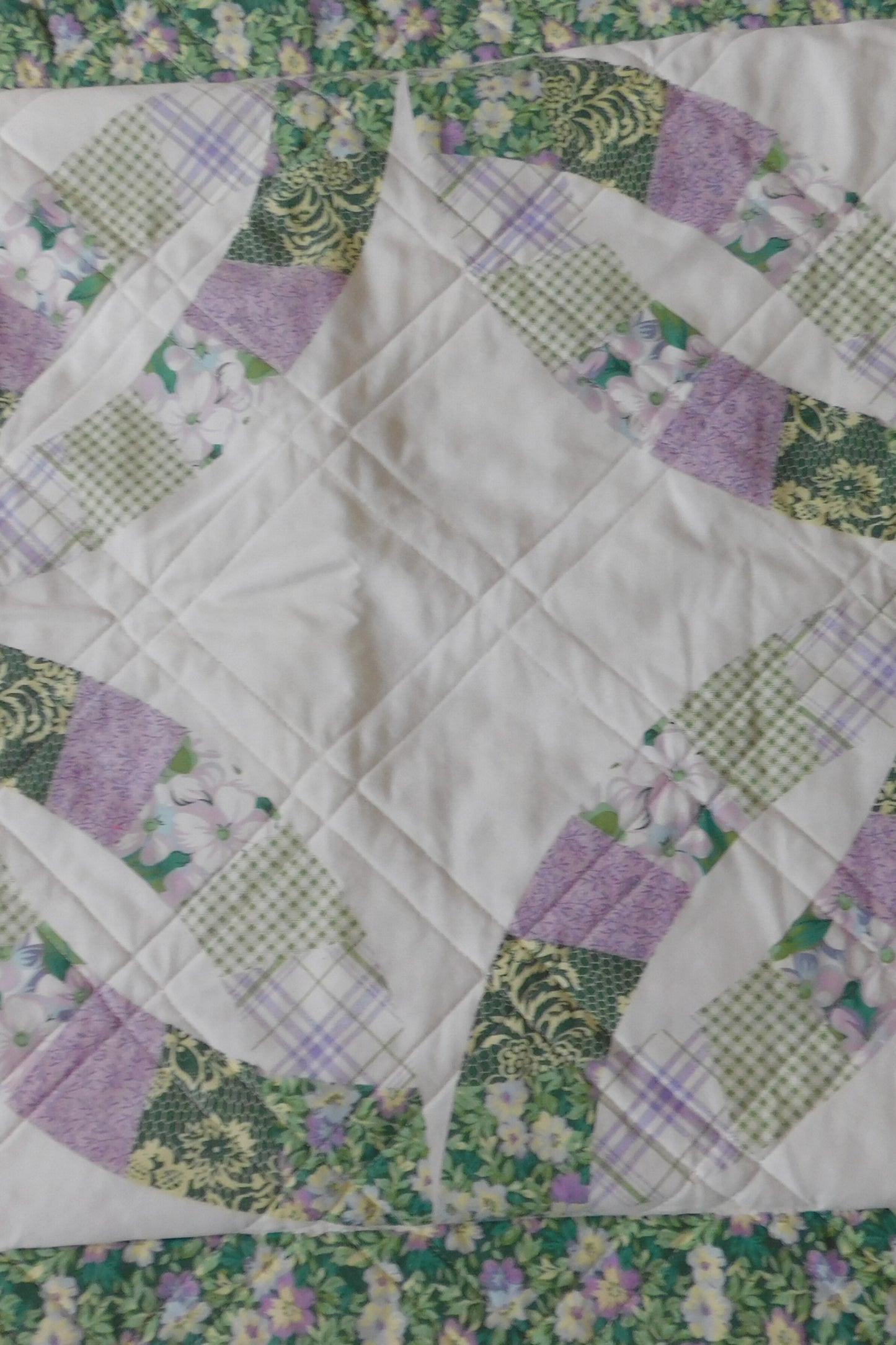 Vintage Floral Quilted Pillow Shams Set of 2