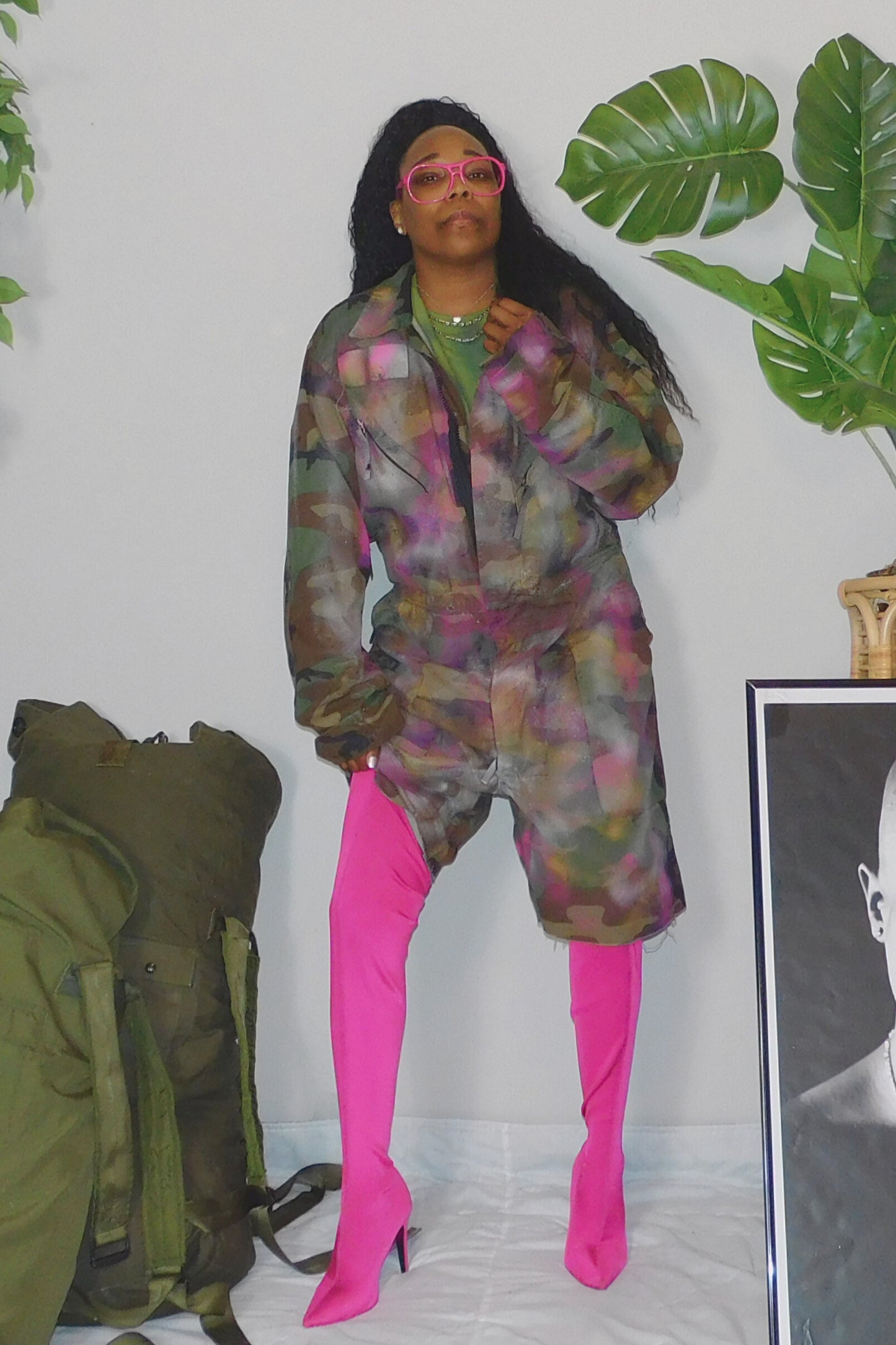SOLDIER OF FORCE Camo But Make It Fashion! Long Sleeve Romper