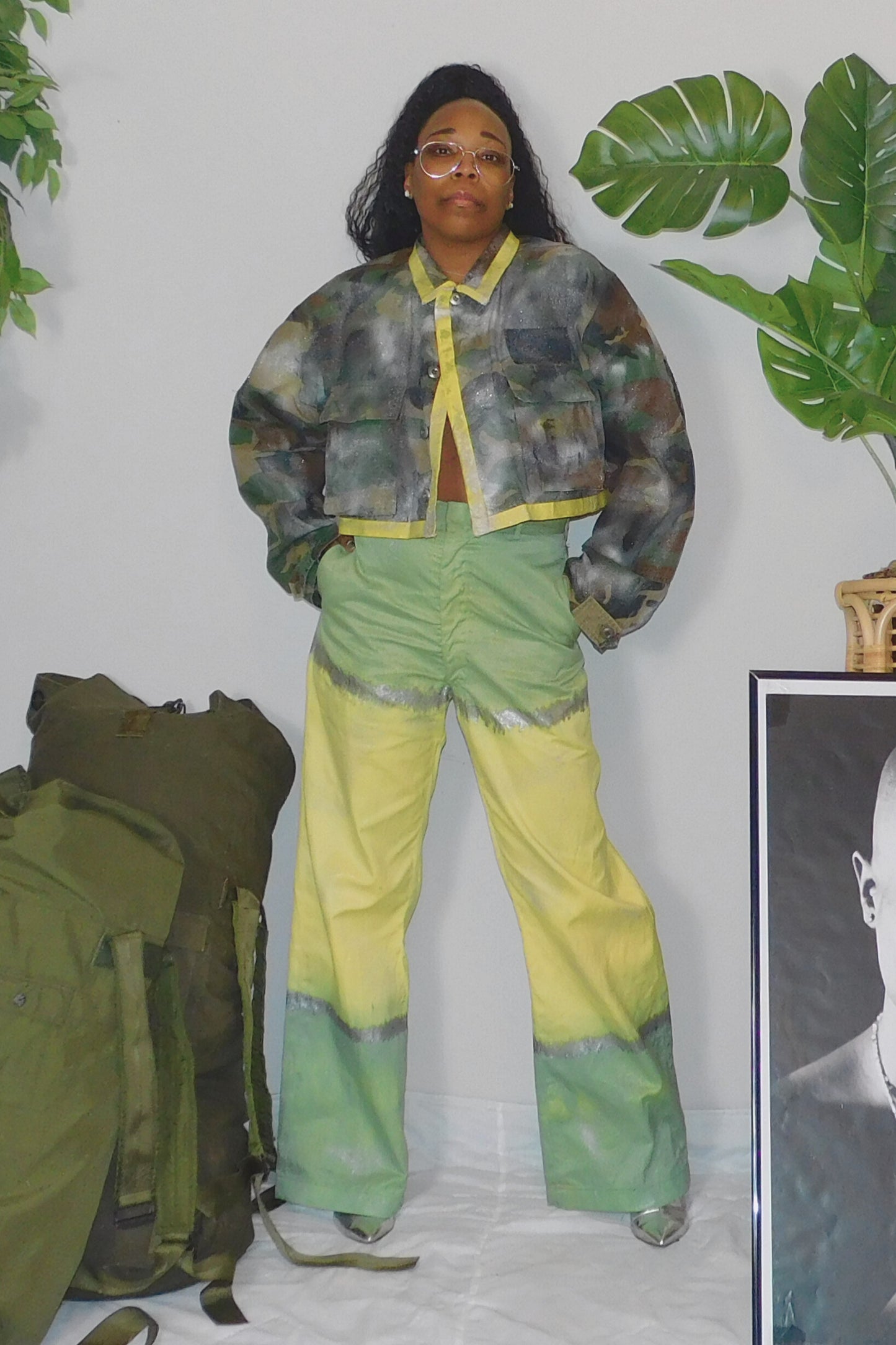 SOLDIER OF FORCE Yellow Submarine Cropped Camo Jacket