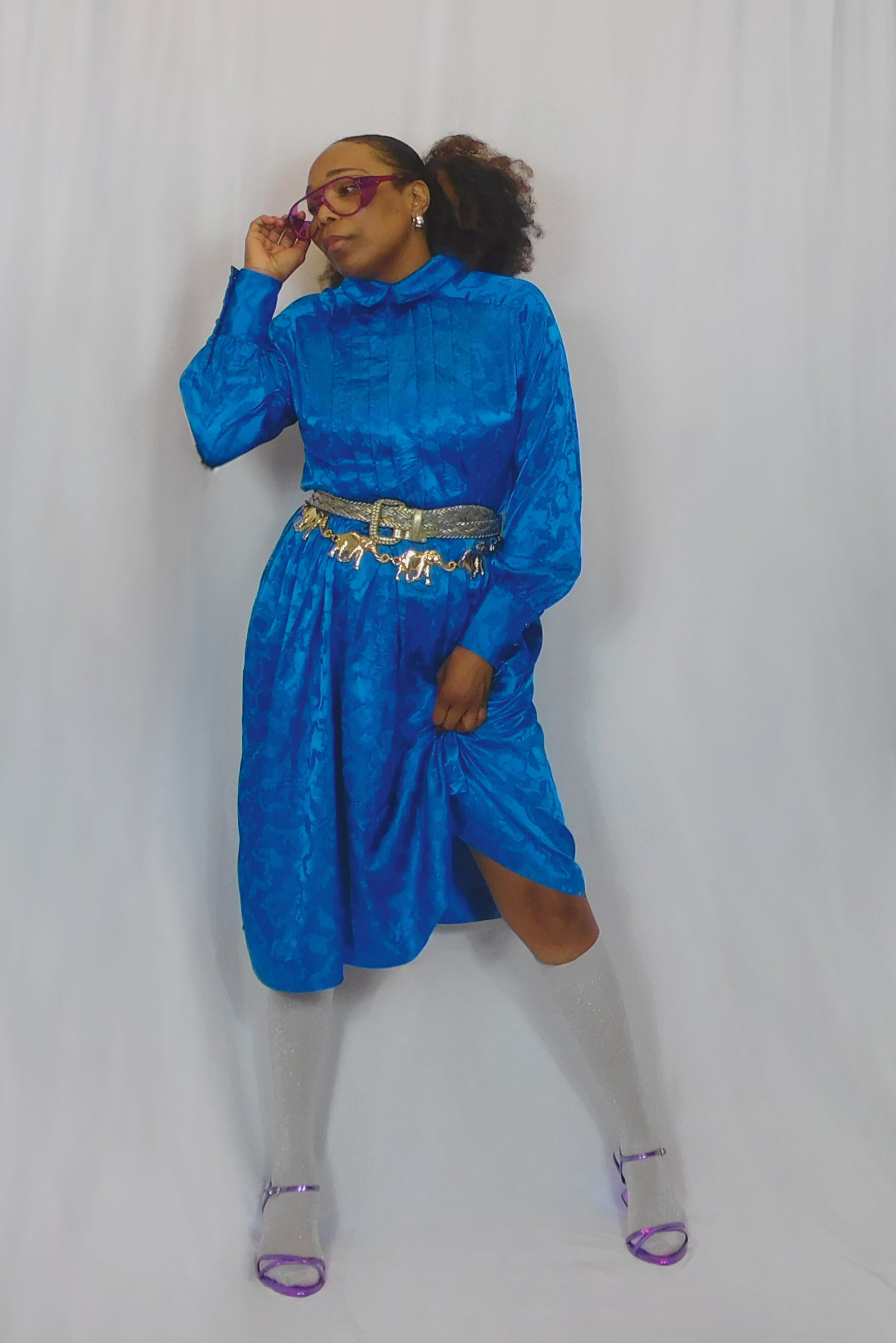 Ultimate Working Woman Leslie Fay Blue Secretary Dress – Kesha The Stylist Ultimate Working Woman Leslie Fay Blue Secretary Dress – Kesha The Stylist