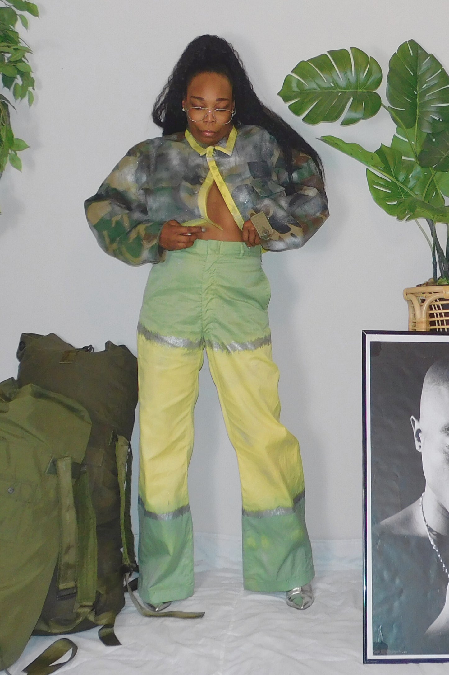 SOLDIER OF FORCE Yellow Submarine Cropped Camo Jacket