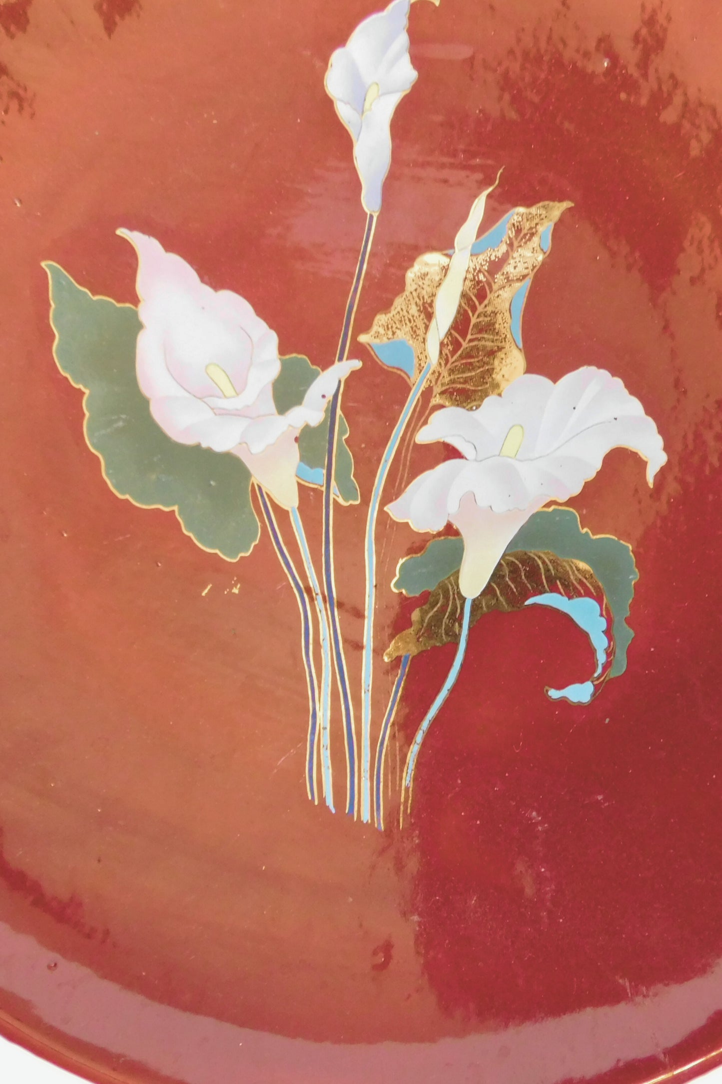 California Crafts Asian Inspired Floral Plate