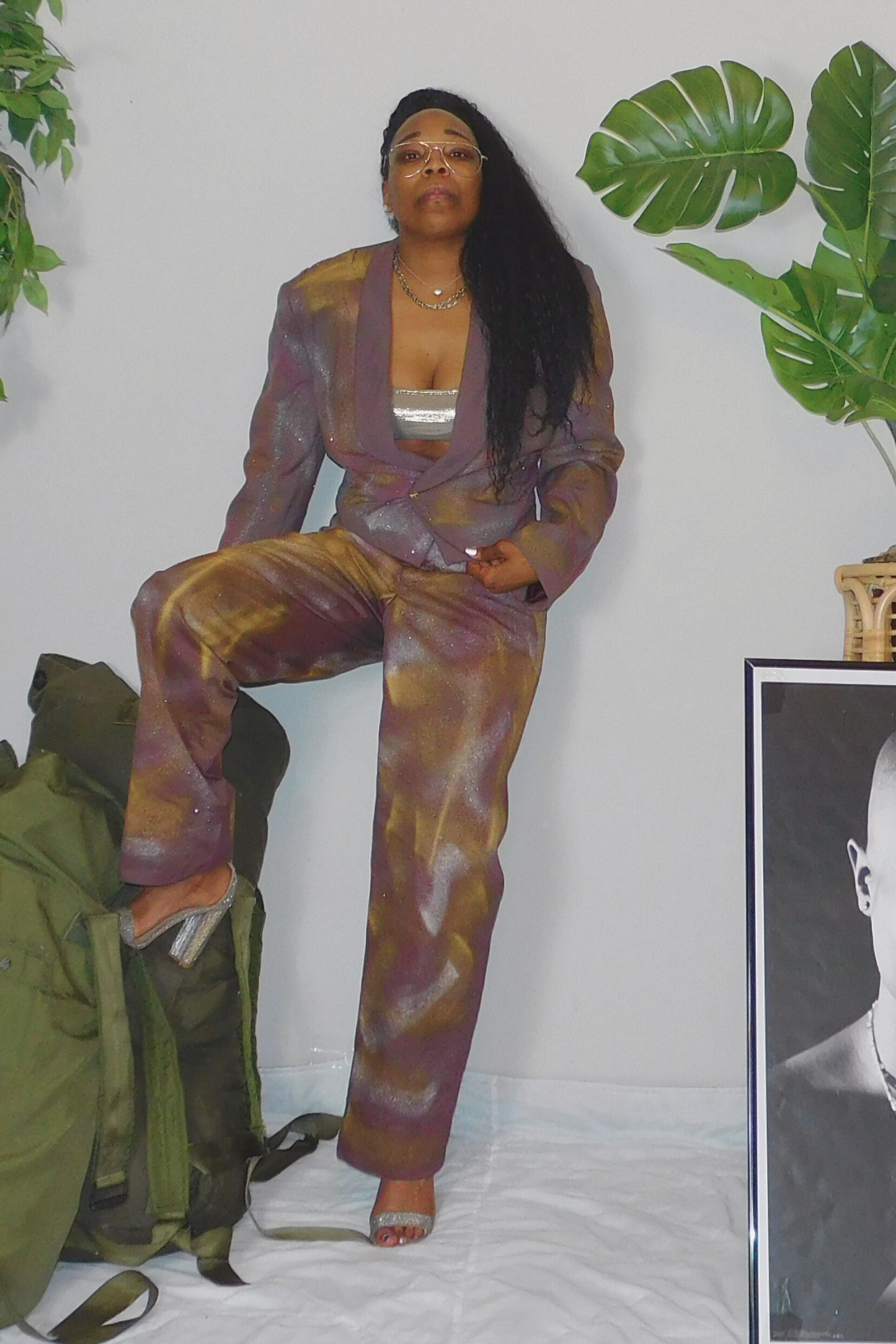 SOLDIER OF FORCE Top Tier Here! Cropped Tuxedo Blazer