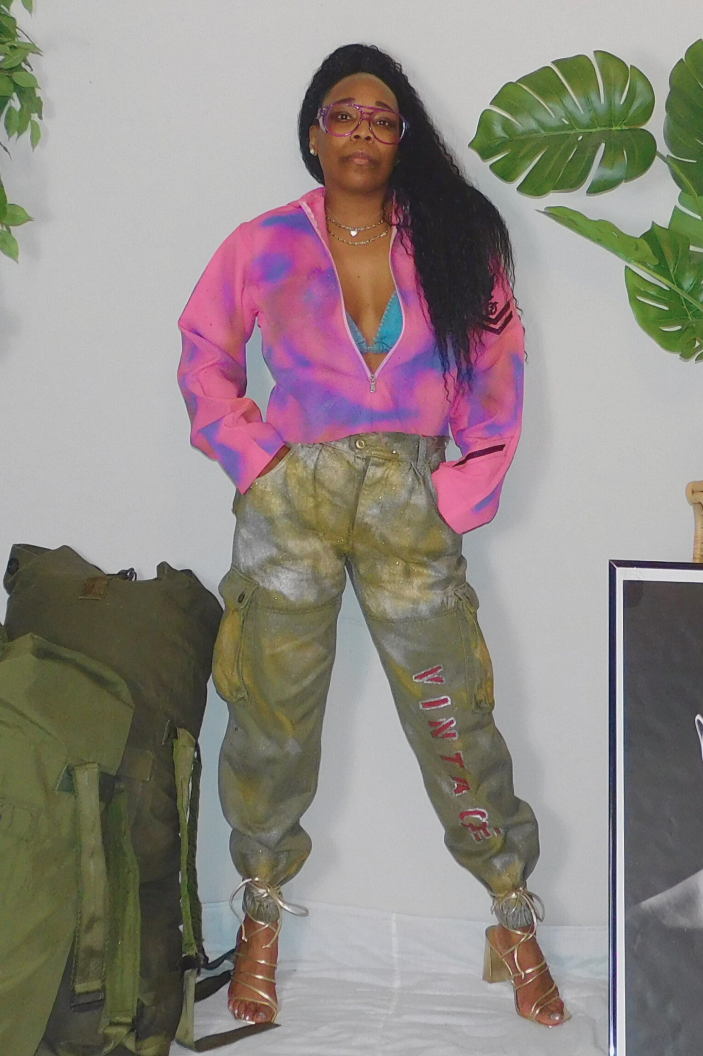 SOLDIER OF FORCE We Ready! Metallic Cargo Pant