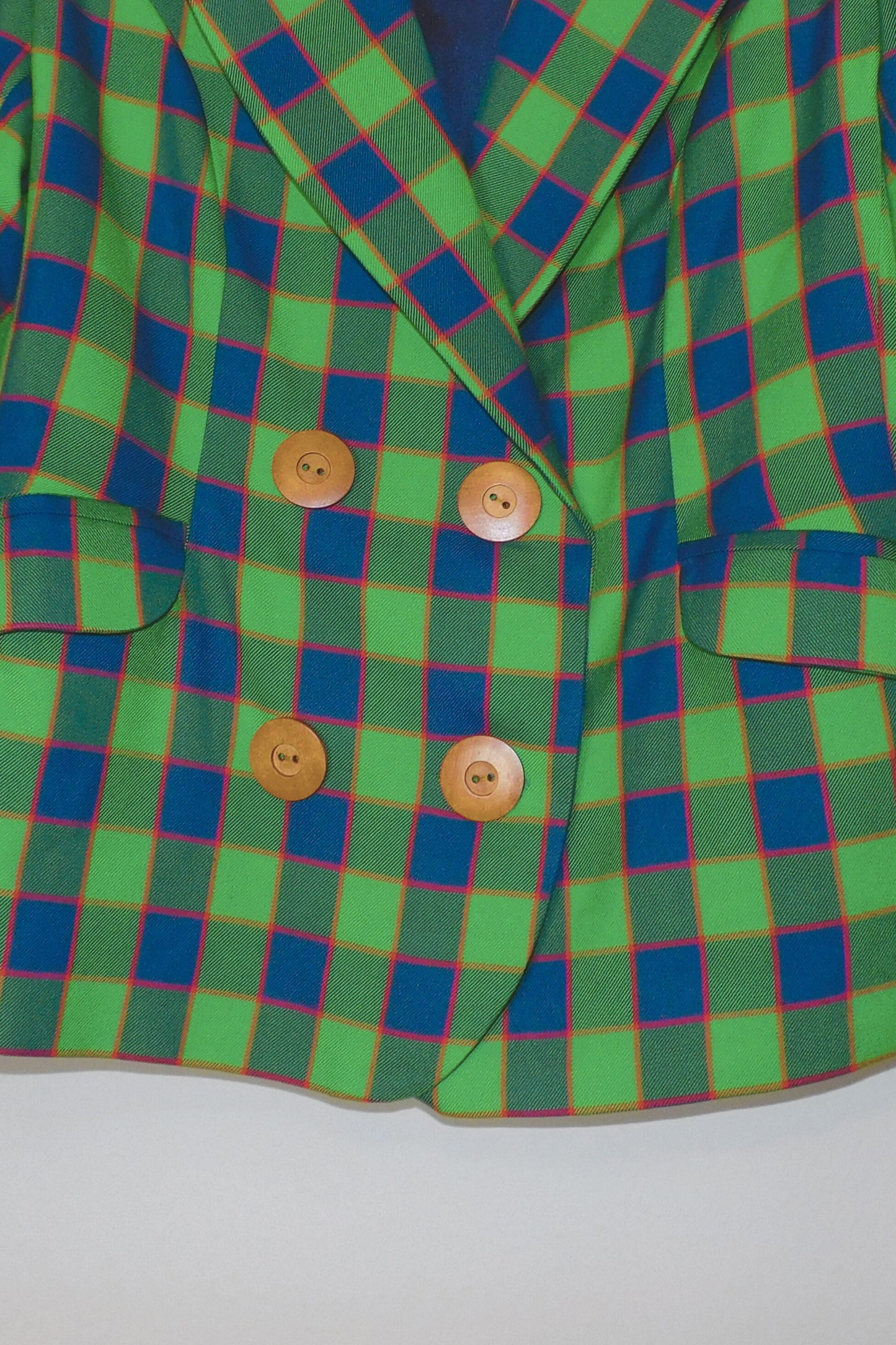 All Plaided Up Classic Plaid Double Breasted Suiy