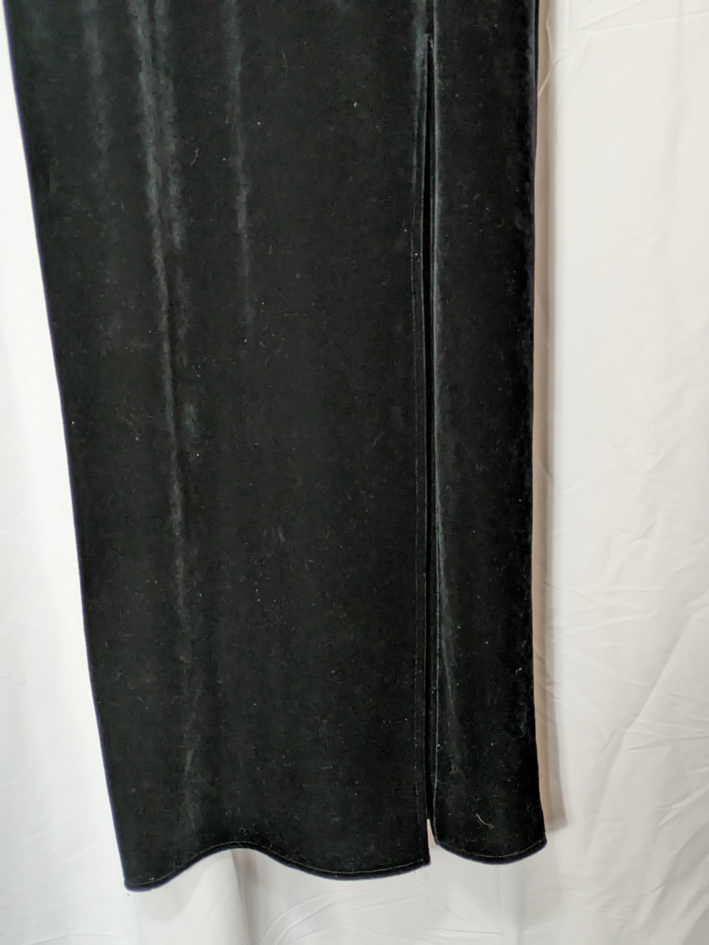 90s Kinda Love Long Velvet Dress With Mesh Detail