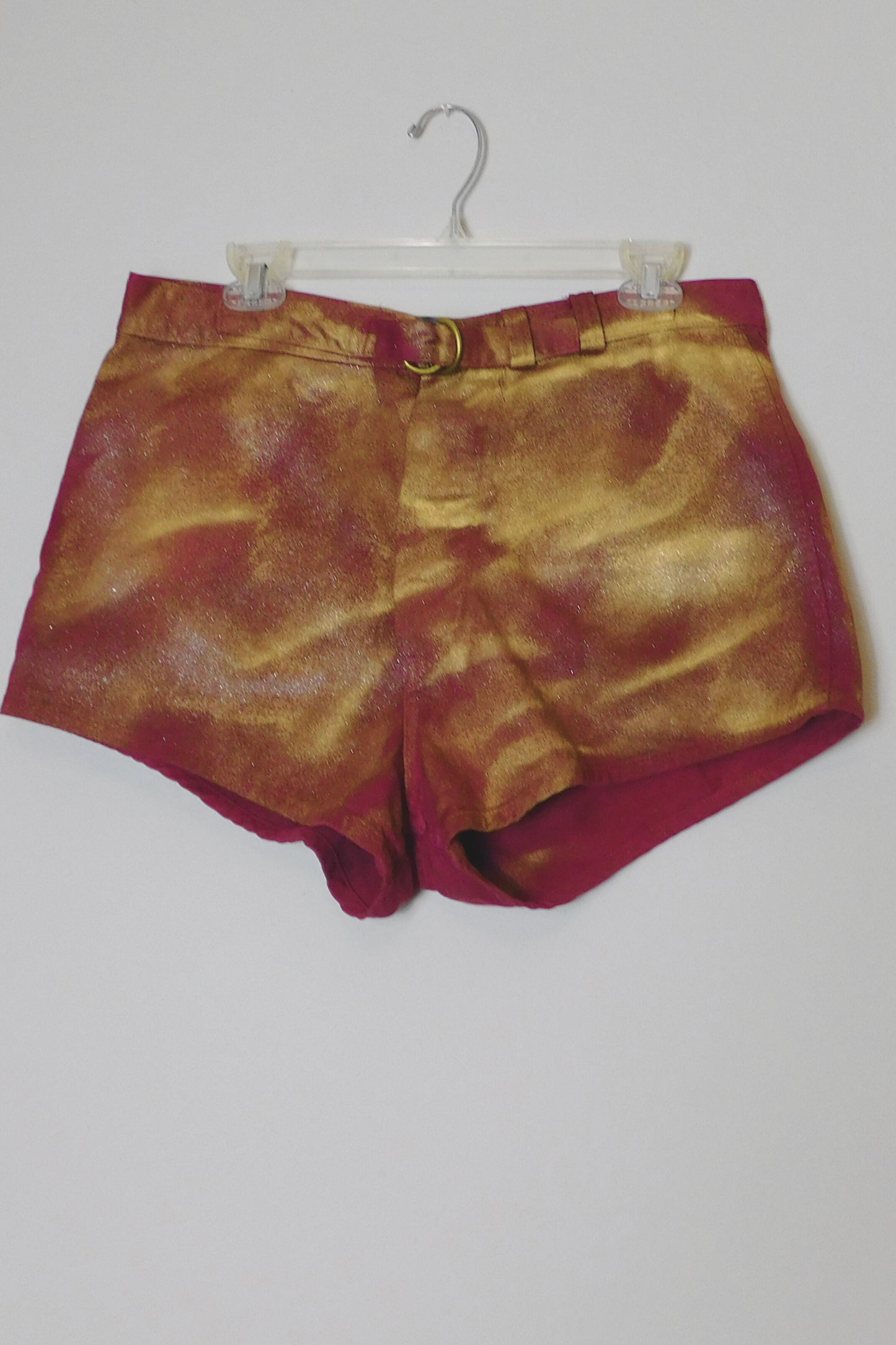 SOLDIER OF FORCE Swimming In Gold! Buckle Front Shorts