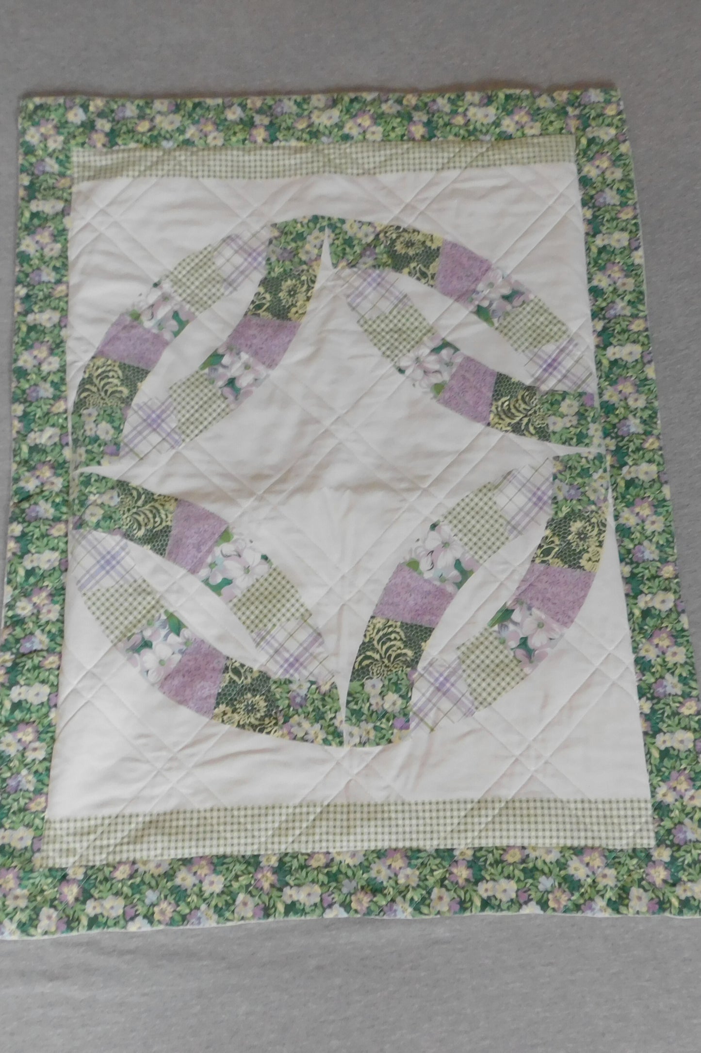 Vintage Floral Quilted Pillow Shams Set of 2