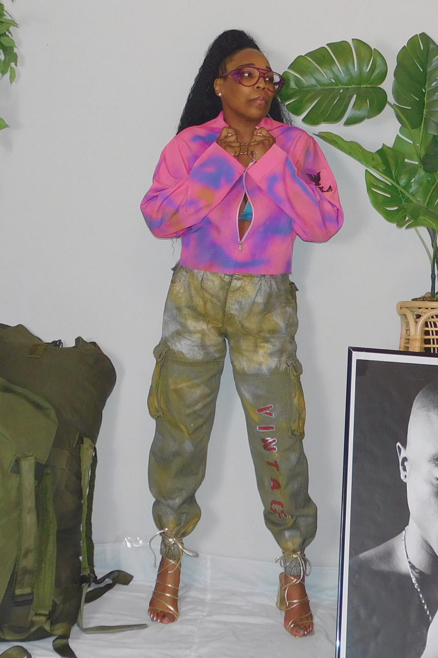 SOLDIER OF FORCE We Ready! Metallic Cargo Pant