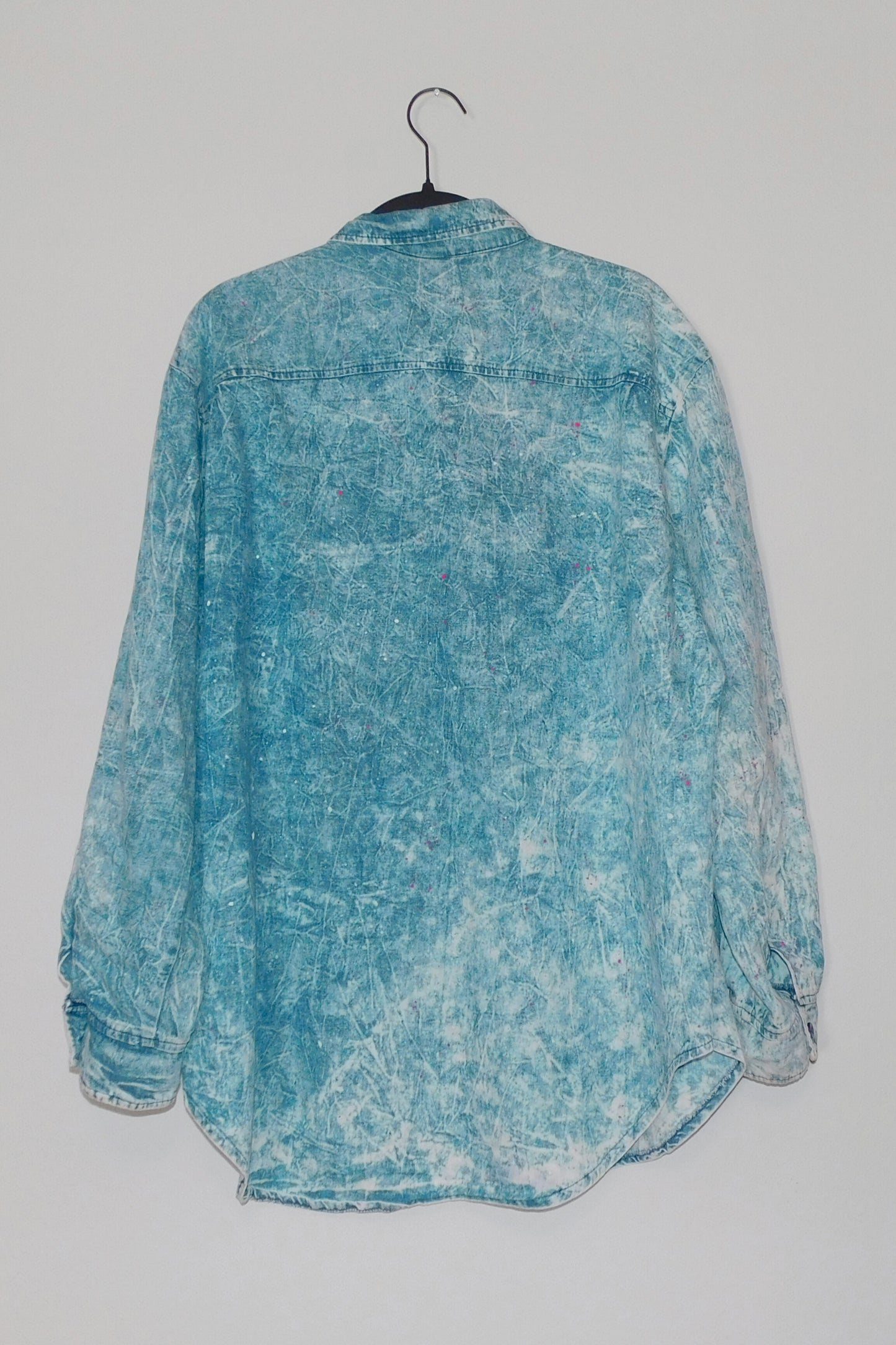 Rock N Plaid Acid Wash Button Up Top