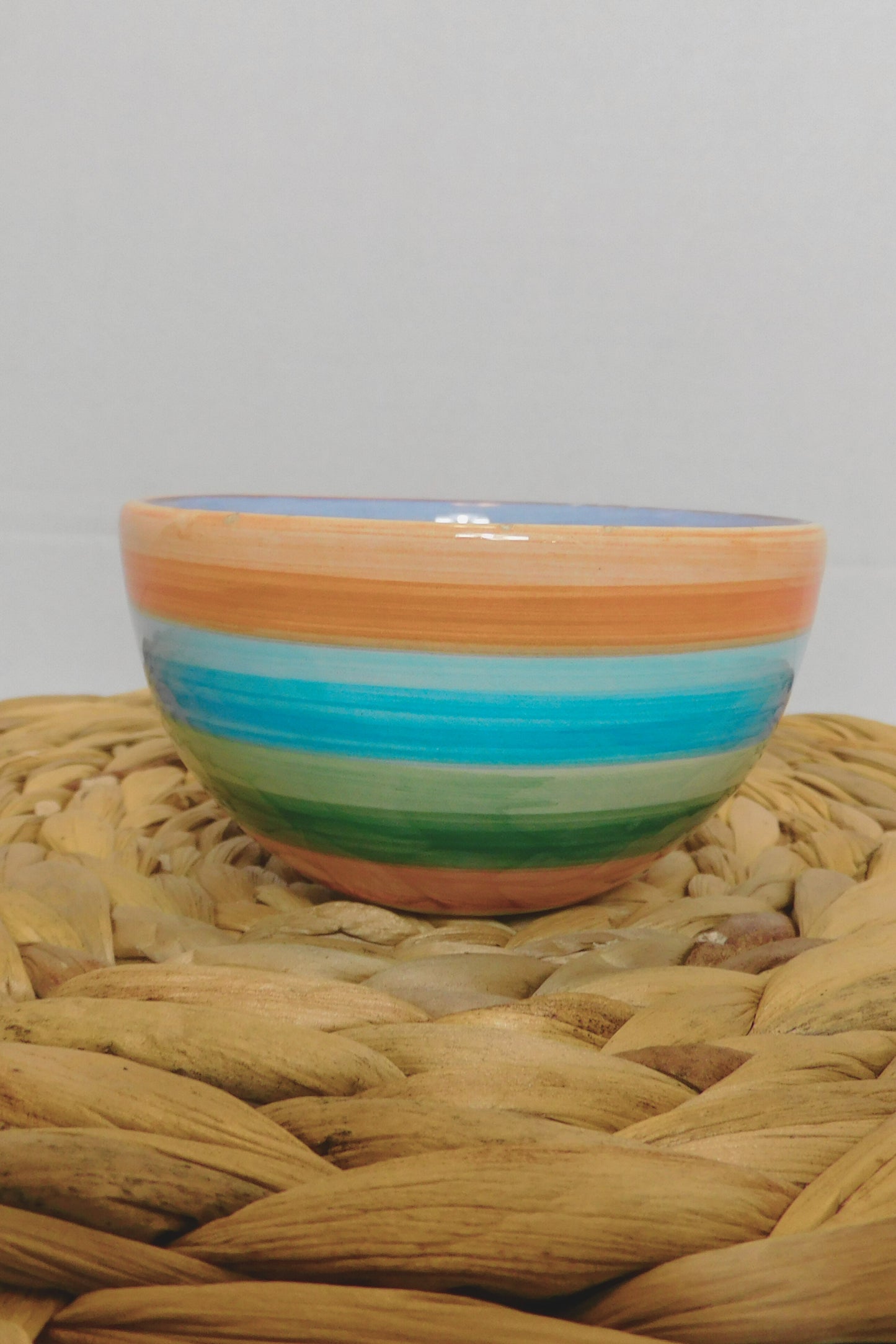Rondo Hand Painted Striped Collection Mini Bowl