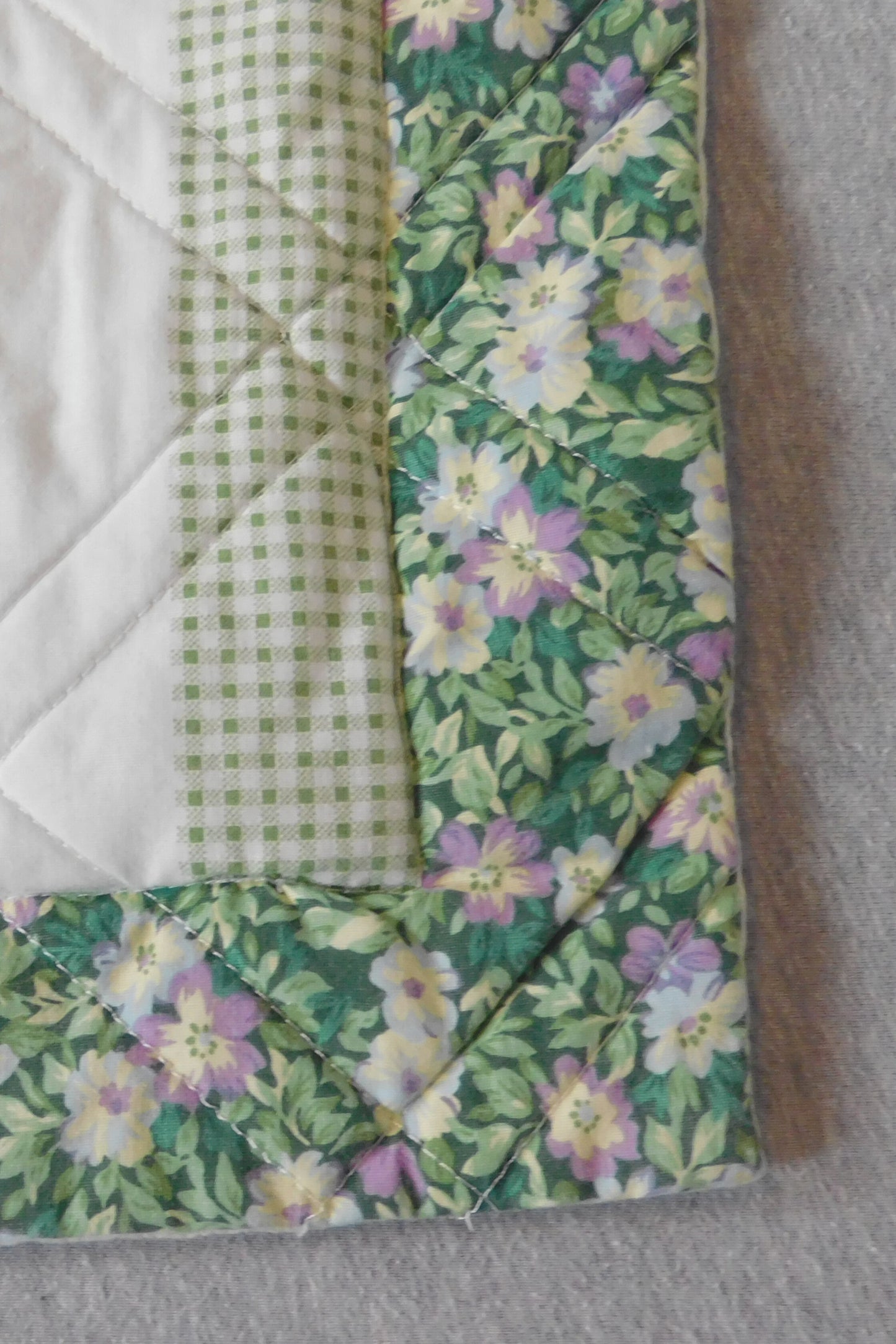 Vintage Floral Quilted Pillow Shams Set of 2