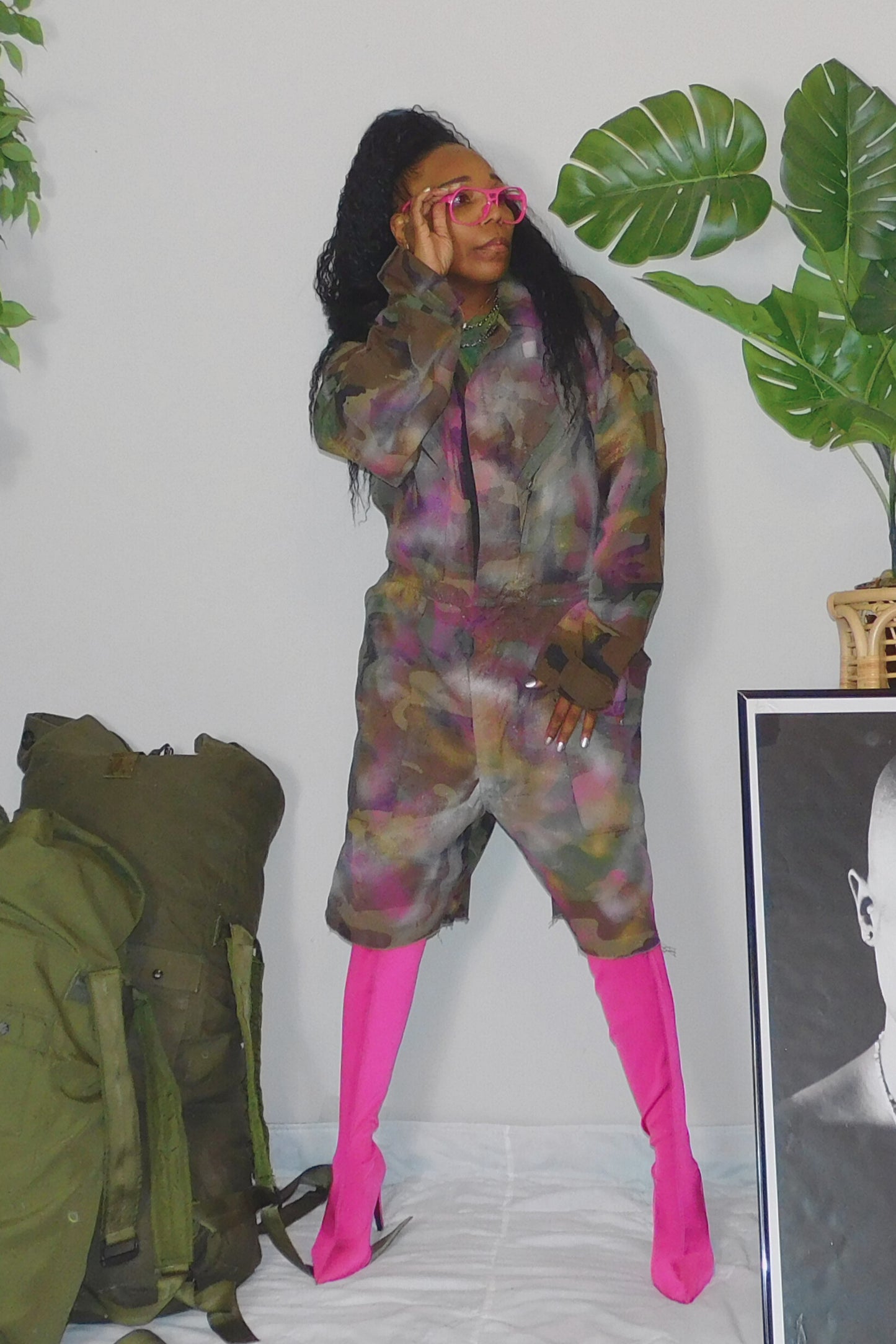 SOLDIER OF FORCE Camo But Make It Fashion! Long Sleeve Romper