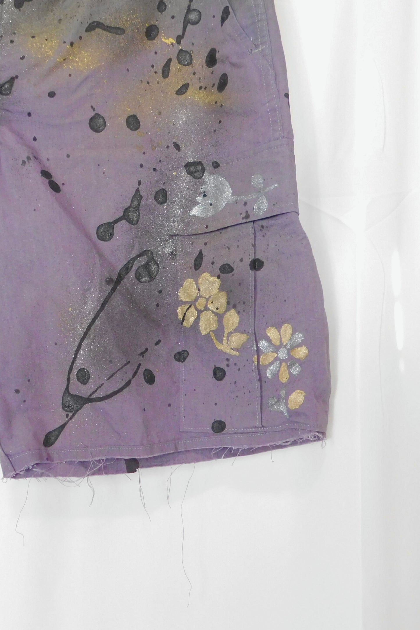 SOLDIER OF FORCE Get It Out The Paint Splattered Cargo Short