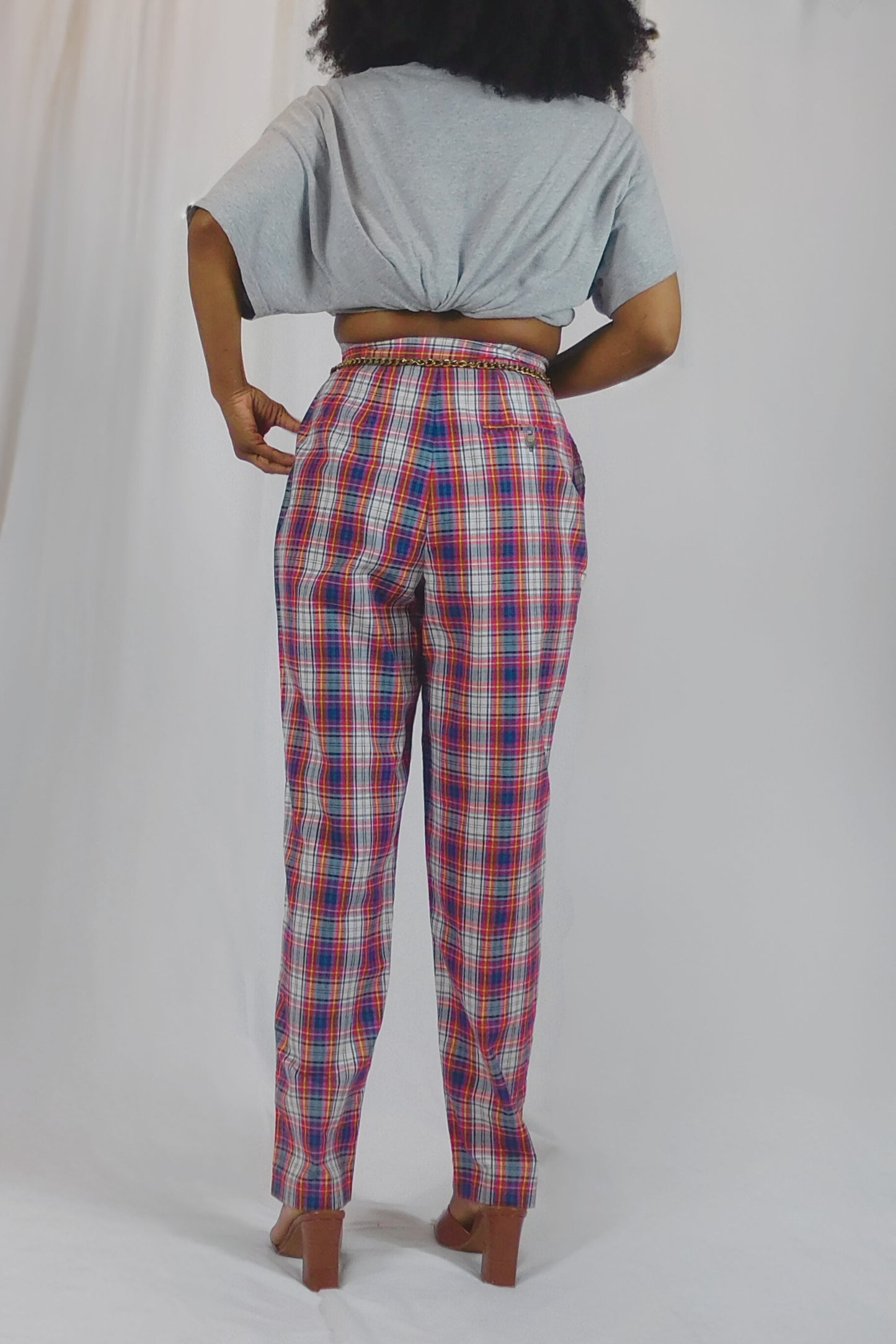 Golfer Chic Mode Plaid Pants