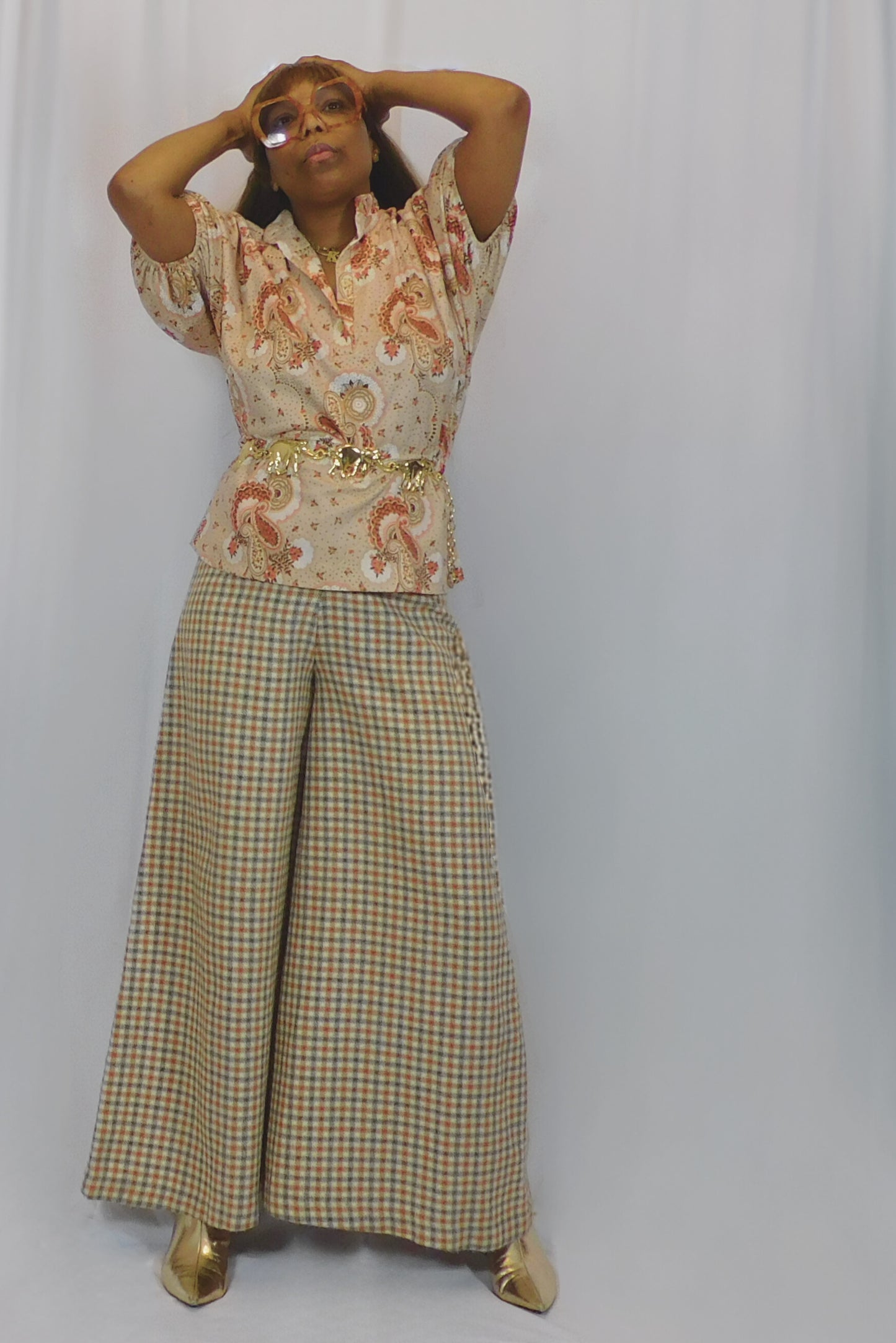 I'm An Academia Girlie Plaid Ultra Wide Leg Pant