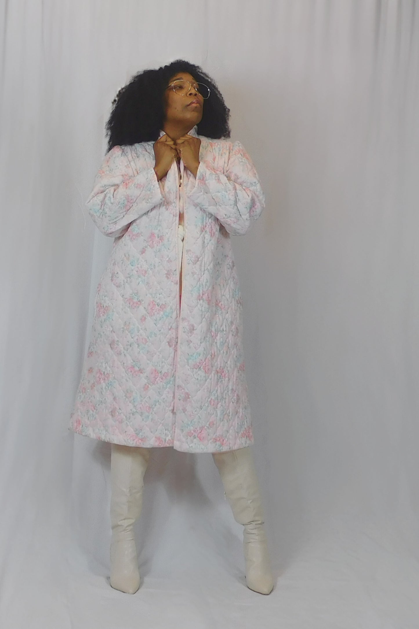 A Bed Of Flowers Miss Elaine Floral Quilted House Coat