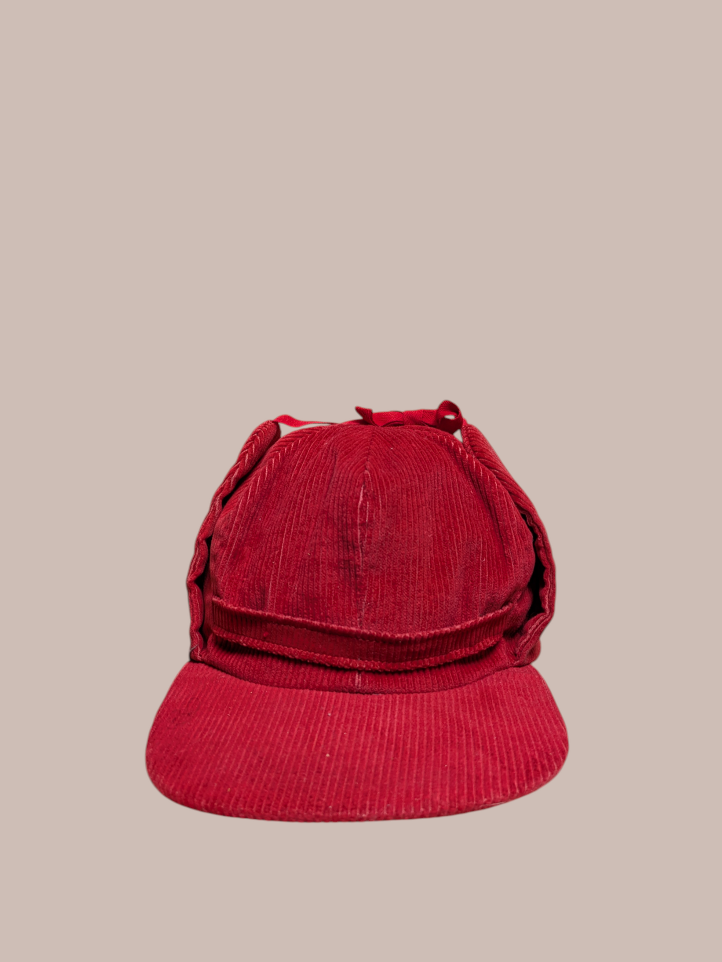 Goorines Bro Cap Millinery Red Corduroy Hat w/ Ear Flap