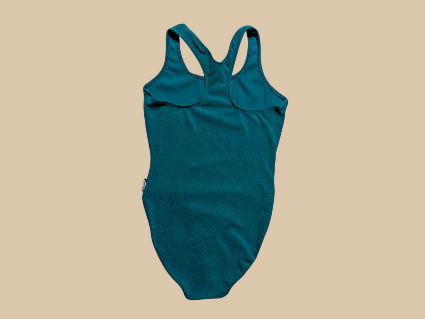 80s Jacques Moret Teal One-piece Swimsuit
