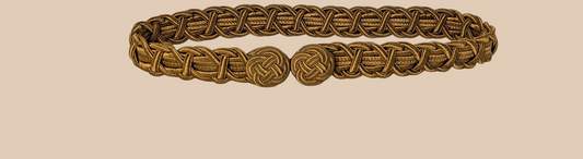 80s Bronze Woven Interlocked Belt