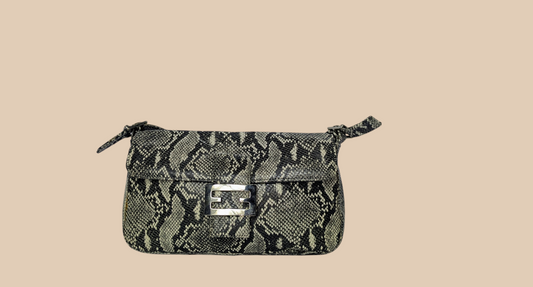 80s High Fashion Fendi Inspired Shoulder Bag