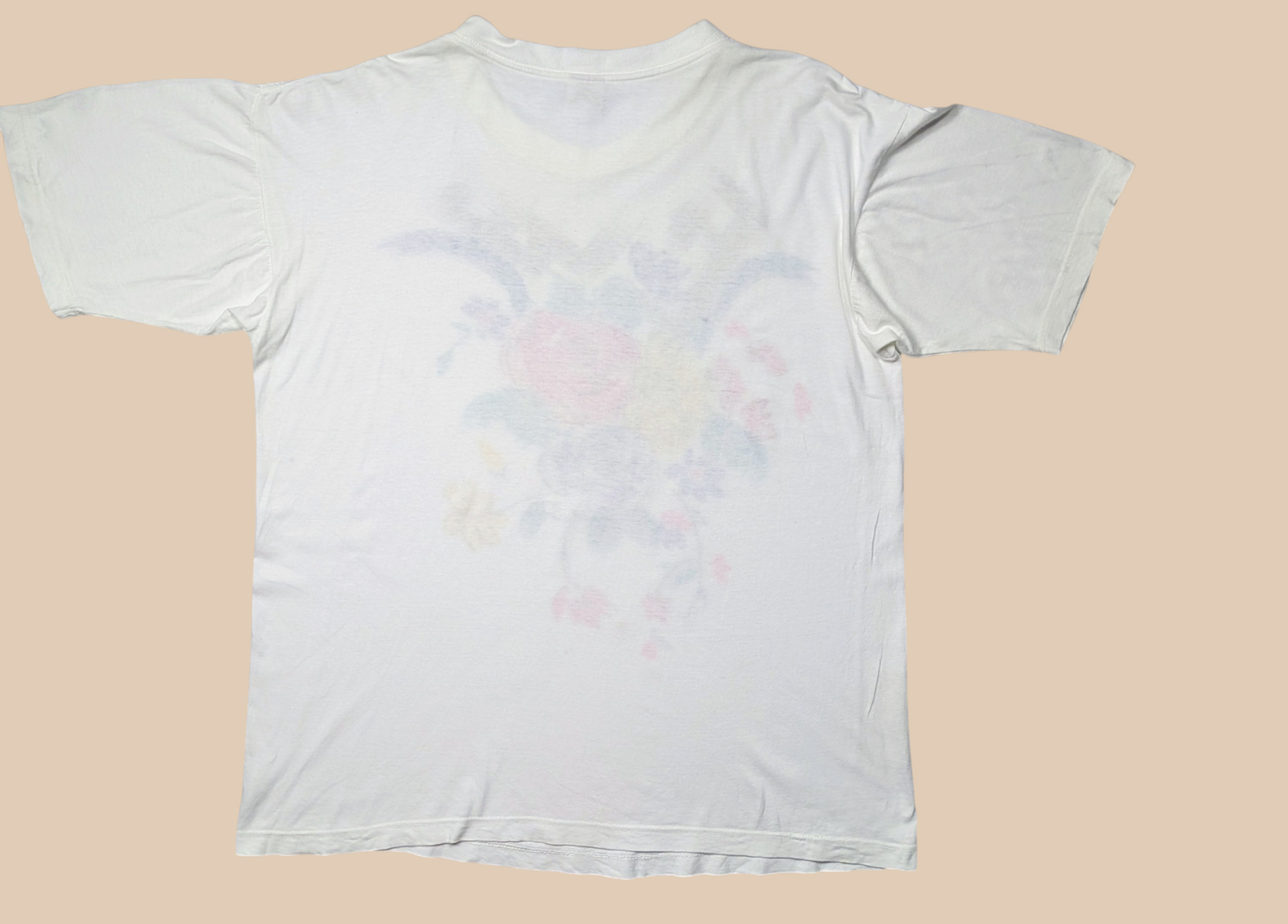 80s Colorful Floral Tee with Glitter