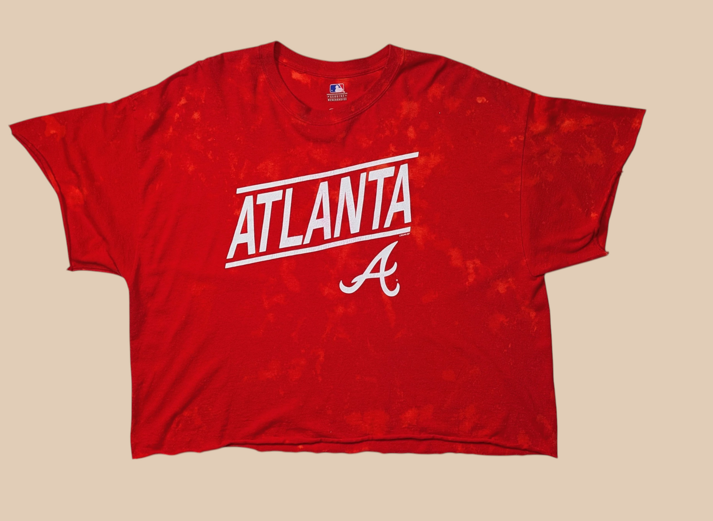 Genuine Merchandise "Atlanta" Bleached Out Crop Tee