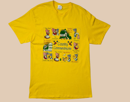 90s Country Commandments Yellow Tee