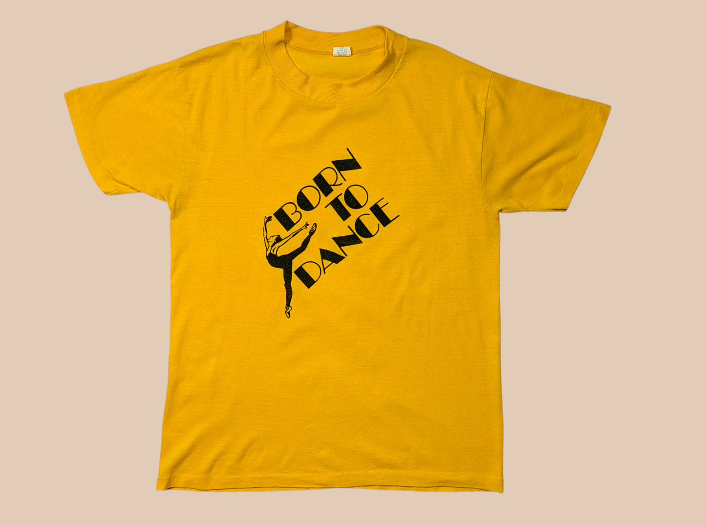 80s Yellow Born To Dance Tee
