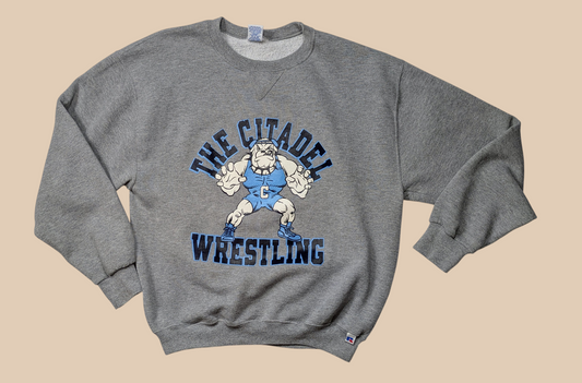 90s Russell Athletic The Citadel Wrestling Sweatshirt