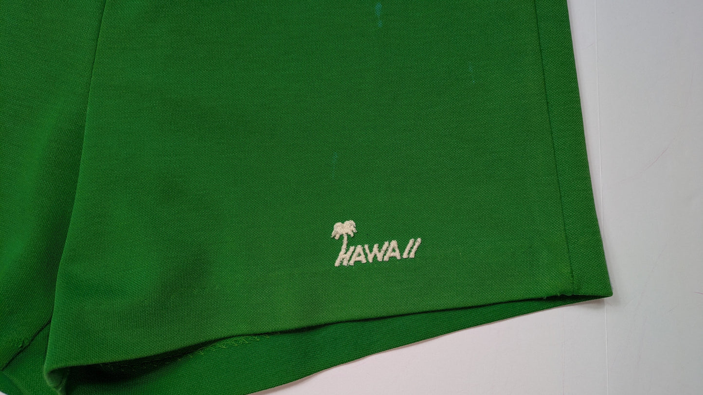 70s Green Hawaii Sports Shorts