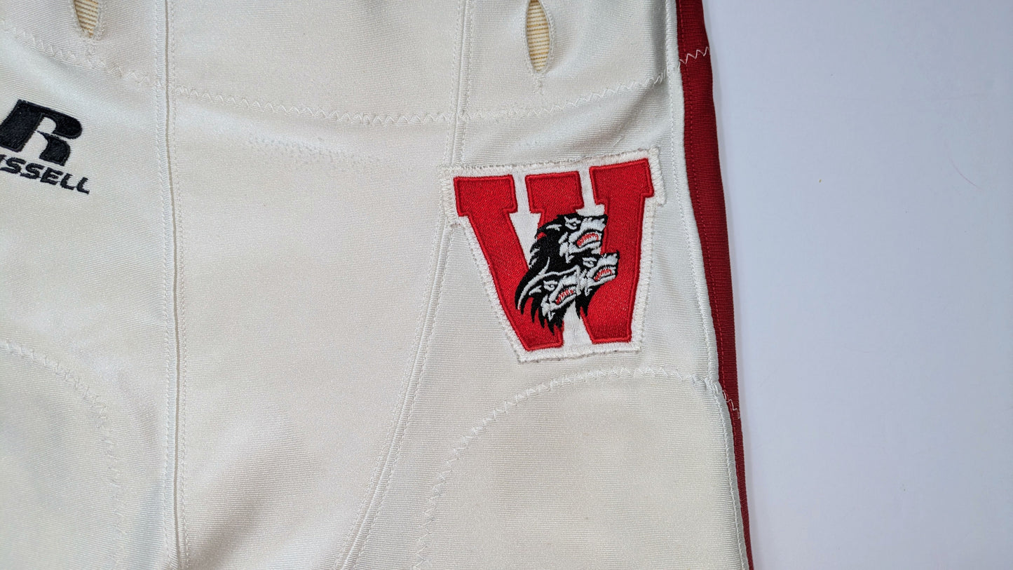 Vintage Russell Athletic Football Pants with W Logo Patch