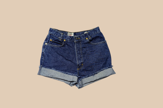 Vintage Essentials Sport Dark Wash Cutoff Shorts
