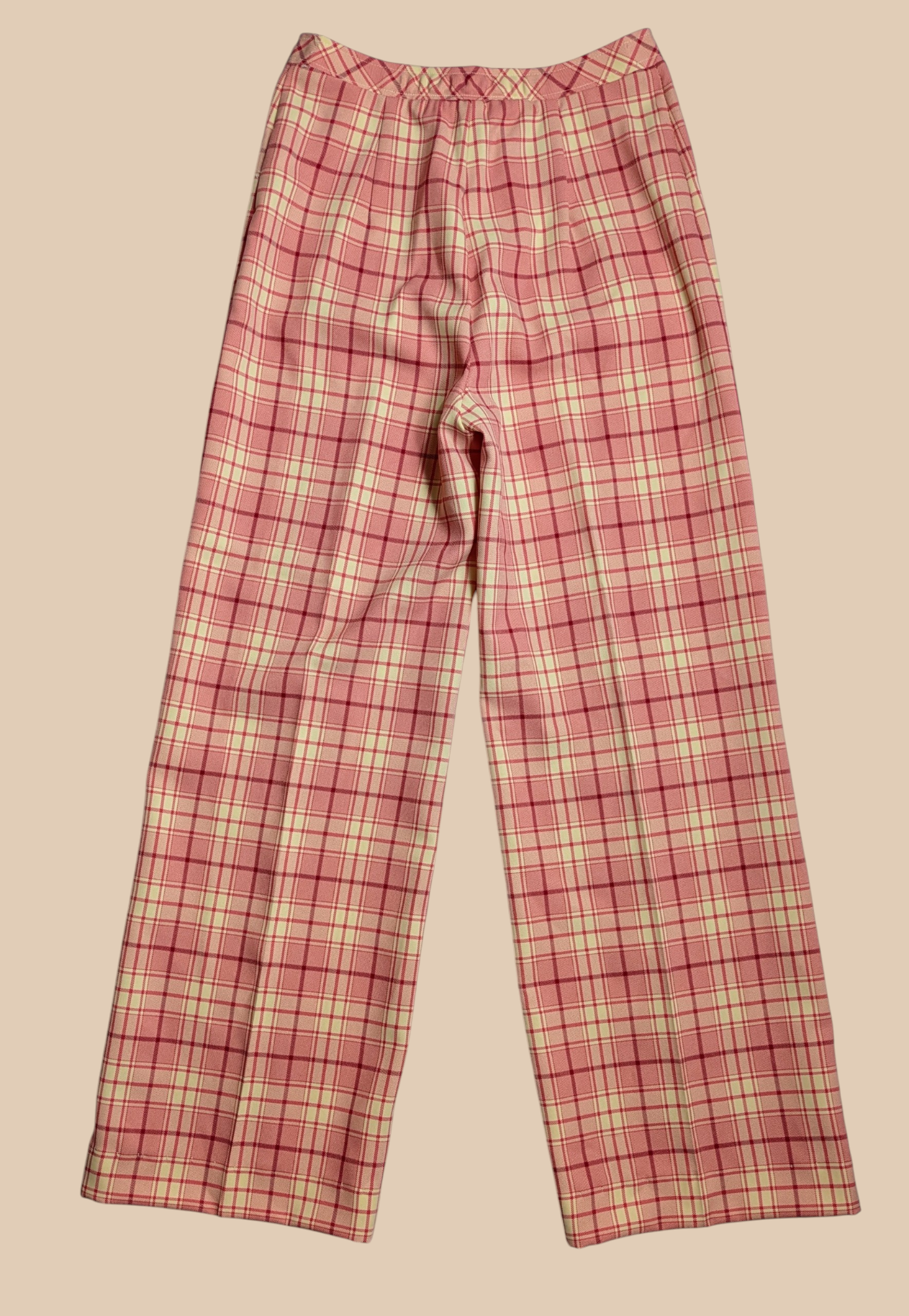 70s Pink Plaid Leisure 3 Piece Set