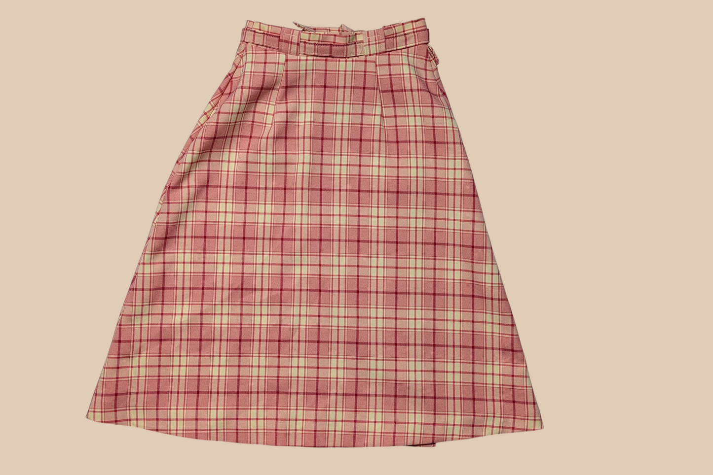 70s Pink Plaid Leisure 3 Piece Set