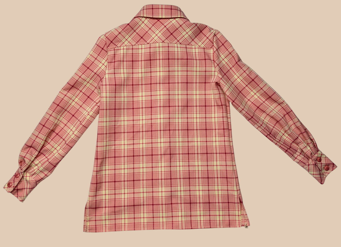 70s Pink Plaid Leisure 3 Piece Set